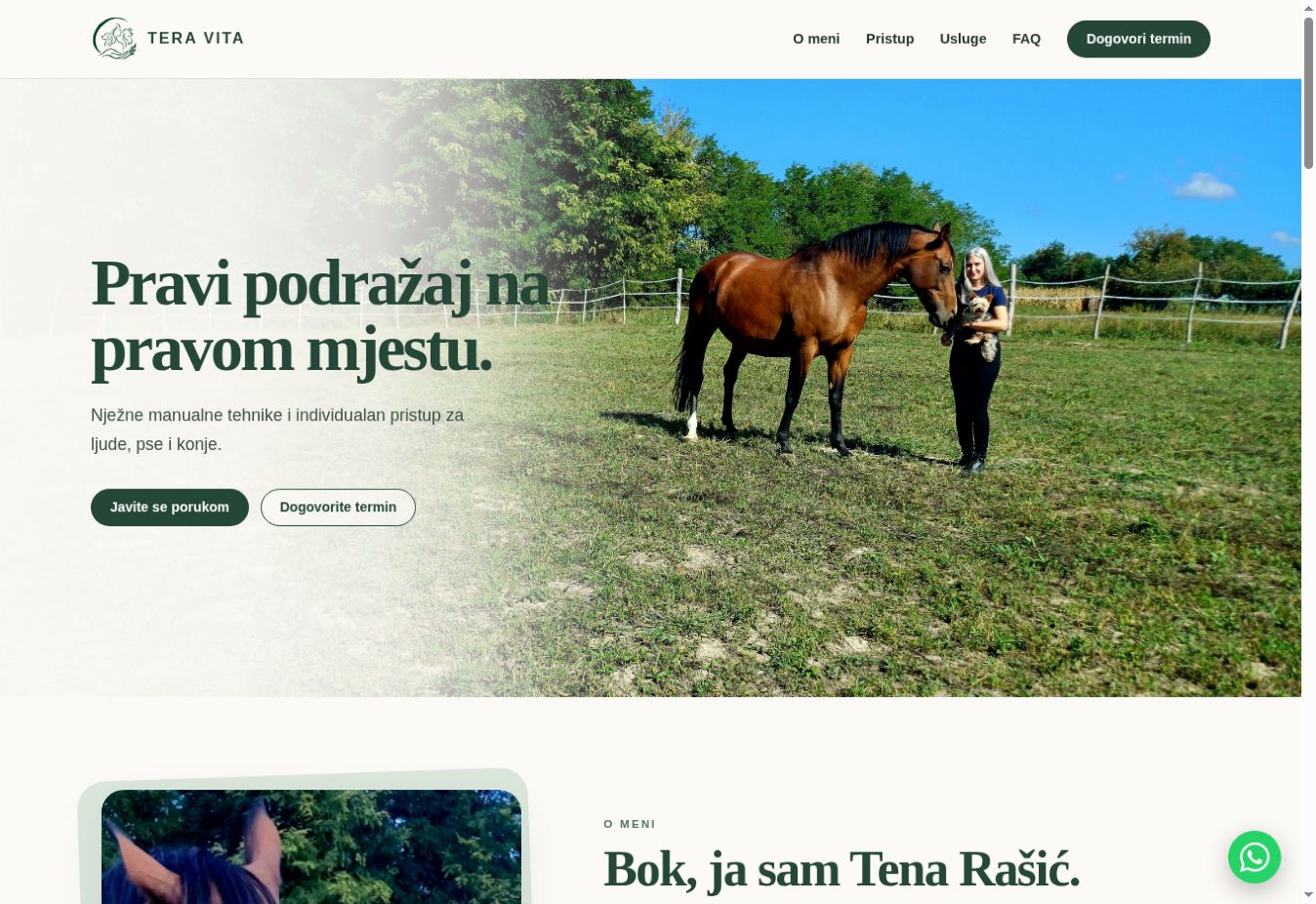 Tera Vita primjer web stranice